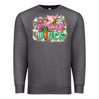 Charcoal Heather Easter vibes Easter Day Premium Sweatshirt - HowdyJamesFarm