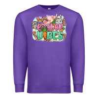 Purple Easter vibes Easter Day Premium Sweatshirt - HowdyJamesFarm
