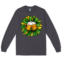 Smoke St. Patricks Sunflower With Beer Long Sleeve Tee - BundleAndBundleShop
