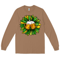 St. Patricks Sunflower With Beer Long Sleeve Tee | Teevron