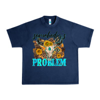 Navy somebodys problem Urban Heavy Tee - NancyCooperArtShop