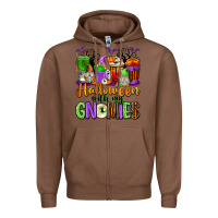 Chestnut Halloween with My Gnomies Coffee Cups Zipper Hoodie - texasbilliewilder