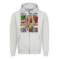 Dove Grey Halloween with My Gnomies Coffee Cups Zipper Hoodie - texasbilliewilder
