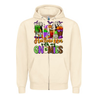 Sandshell Halloween with My Gnomies Coffee Cups Zipper Hoodie - texasbilliewilder