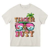 Cream teacher off duty Heavy Core Tee - AdoDesignShop