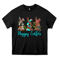 Black happy easter leopard cowhide turquoise cactus bunny's Heavy Core Tee - JahusDesignShop
