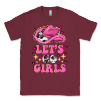 Burgundy lets go girls Classic Tee - NancyCooperArtShop