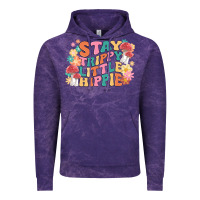 Cloud Purple stay trippy little hippie Vintage Hoodie - MaliasSmallBusiness
