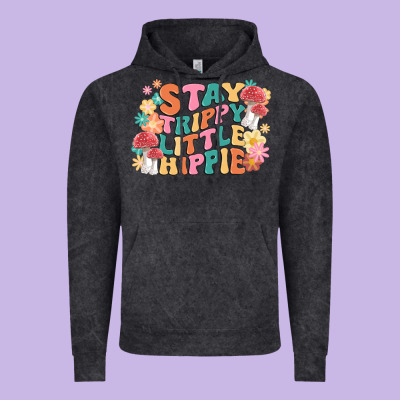 Stay Trippy Little Hippie Vintage Hoodie Designed By Maliassmallbusiness