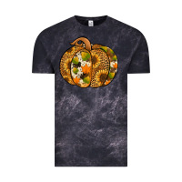 Cloud Black Leopard cowhide sunflower pumpkin Vintage Tee - NancyCooperArtShop