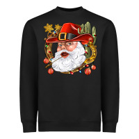 Black Cowboy Santa Heavyweight Sweatshirt - BundleAndBundleShop