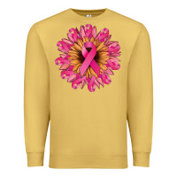 Antique Gold Cancer ribbon sunflower Cancer Awareness Premium Sweatshirt - HowdyJamesFarm
