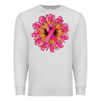 Dove Grey Cancer ribbon sunflower Cancer Awareness Premium Sweatshirt - HowdyJamesFarm