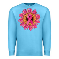 Ocean Blue Cancer ribbon sunflower Cancer Awareness Premium Sweatshirt - HowdyJamesFarm