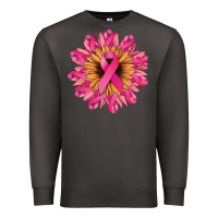 Smoke Cancer ribbon sunflower Cancer Awareness Premium Sweatshirt - HowdyJamesFarm
