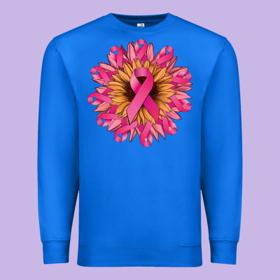 Cancer Ribbon Sunflower Cancer Awareness Premium Sweatshirt Designed By Howdyjamesfarm
