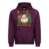 Mauve Wine santa baby Urban Hoodie - FaDigitalArtStudio