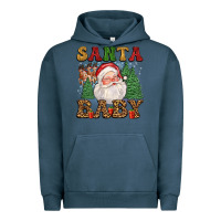 Pigment Midnight Navy santa baby Urban Hoodie - FaDigitalArtStudio