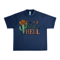 Navy raisin hell cowboy cactus Urban Heavy Tee - MaliasSmallBusiness