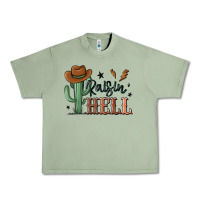 Oil Green raisin hell cowboy cactus Urban Heavy Tee - MaliasSmallBusiness
