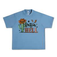 Pebble Blue raisin hell cowboy cactus Urban Heavy Tee - MaliasSmallBusiness