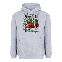 Heather Grey its the most wonderful time of the year Heavyweight Hoodie - CowGirlArtShop