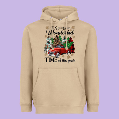 Its The Most Wonderful Time Of The Year Heavyweight Hoodie Designed By Cowgirlartshop