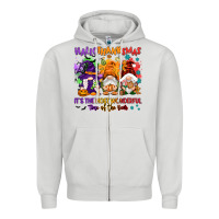 Dove Grey Hallothanksmas it's the most wonderful time of the Zipper Hoodie - NancyCooperArtShop