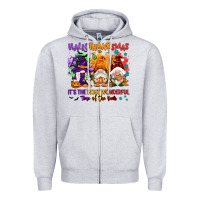 Heather Grey Hallothanksmas it's the most wonderful time of the Zipper Hoodie - NancyCooperArtShop