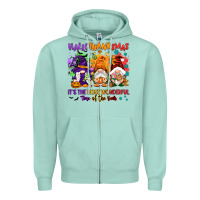 Seafoam Hallothanksmas it's the most wonderful time of the Zipper Hoodie - NancyCooperArtShop