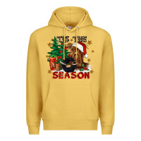 Antique Gold tis the season Premium Hoodie - CowGirlArtShop
