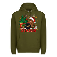Army Green tis the season Premium Hoodie - CowGirlArtShop