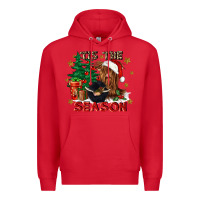 Red tis the season Premium Hoodie - CowGirlArtShop