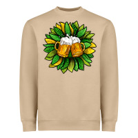 St. Patricks Sunflower With Beer Heavyweight Sweatshirt | Teevron