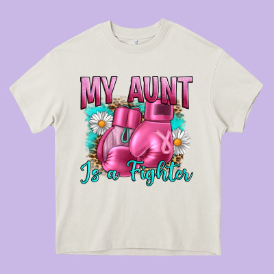 Breast Cancer My Aunt İs A Fighter Heavy Core Tee Designed By Artiststas