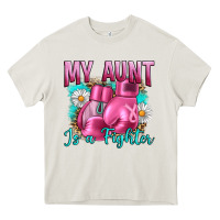 Cream Breast Cancer My Aunt İs A Fighter Heavy Core Tee - Artiststas