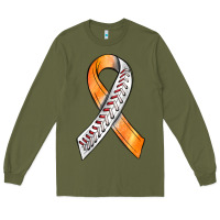 Army Green Kidney Cancer Ribbon Baseball Long Sleeve Tee - BundleAndBundleShop