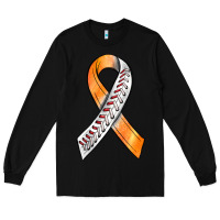Black Kidney Cancer Ribbon Baseball Long Sleeve Tee - BundleAndBundleShop