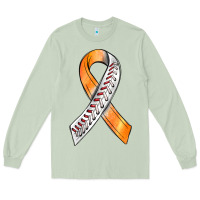 Matcha Kidney Cancer Ribbon Baseball Long Sleeve Tee - BundleAndBundleShop