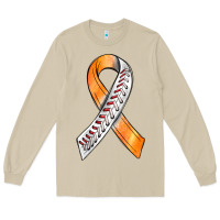 Mushroom Kidney Cancer Ribbon Baseball Long Sleeve Tee - BundleAndBundleShop