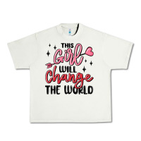Pistachio this girl will change the world Urban Heavy Tee - MaliasSmallBusiness