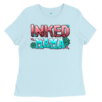 Baby Blue inked mama Ladies Tee - AdoDesignShop