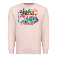 Pale Pink I'm a Nurse what's your superpower Premium Sweatshirt - CowGirlArtShop