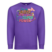 Purple I'm a Nurse what's your superpower Premium Sweatshirt - CowGirlArtShop