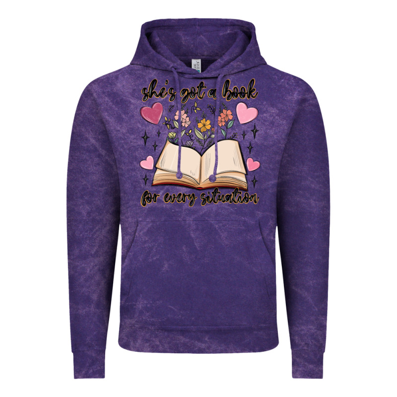 She's Got A Book For Every Situation Vintage Hoodie by MaliasSmallBusiness | Teevron