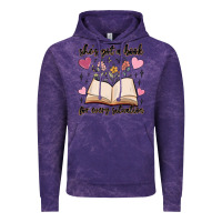 Cloud Purple she's got a book for every situation Vintage Hoodie - MaliasSmallBusiness