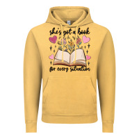 Vintage Mustard she's got a book for every situation Vintage Hoodie - MaliasSmallBusiness
