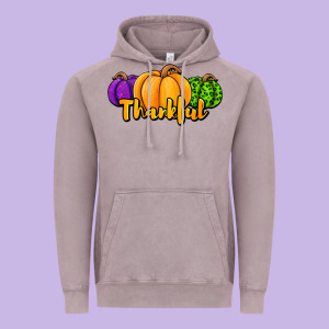 Halloween Pumpkins Thankful Vintage Hoodie Designed By Jasminsmagicworld