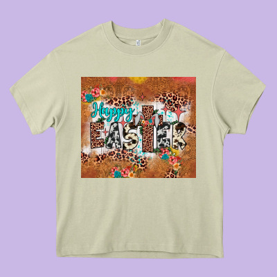 Happy Easter Cross Heavy Core Tee Designed By Jahusdesignshop