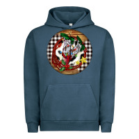 Pigment Midnight Navy Cowgirl Boots Urban Hoodie - FaDigitalArtStudio